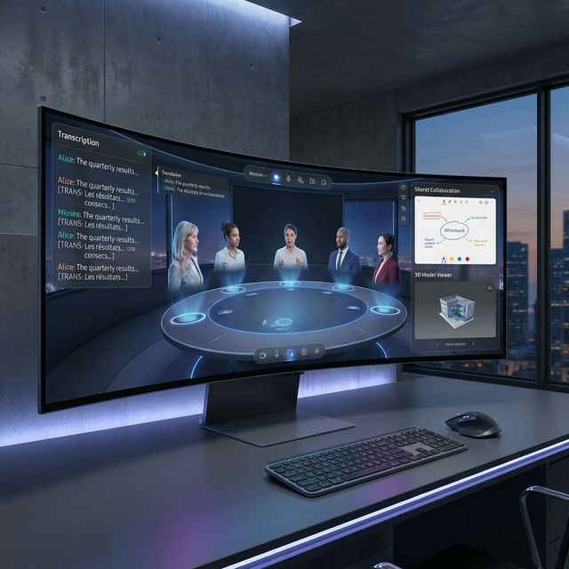Glowing digital workflow automation diagram with interconnected nodes and data pipelines, dark background with neon purple and cyan accents, no people, futuristic tech visualization